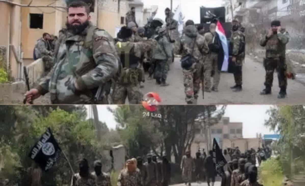 الجيش السوري والفصائل المحليّة اثناء تحرير حوض اليرموك من داعش