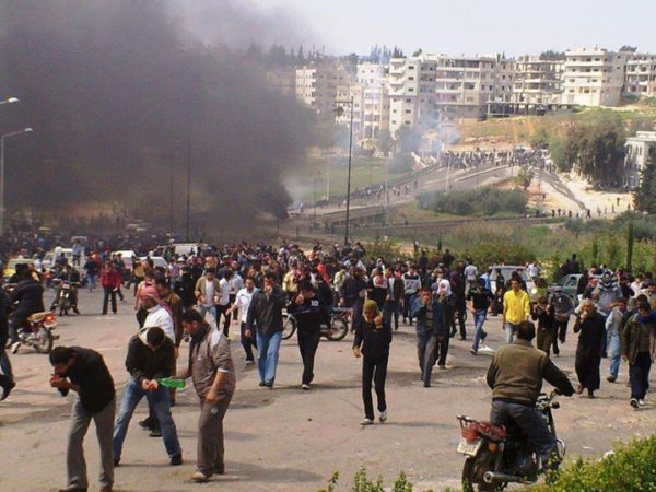 المظاهرات الشّعبيّة في درعا البلد 18 آذار