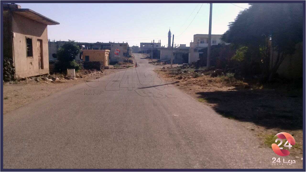 احد شوارع مدينة انخل في ريف درعا الشمالي