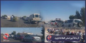 فيديو لأزمة المحروقات على إحدى المحطات في ريف درعا الشرقي