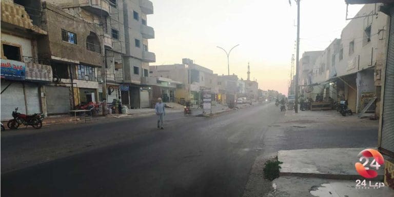 مفرق قرية مليحة العطش في درعا