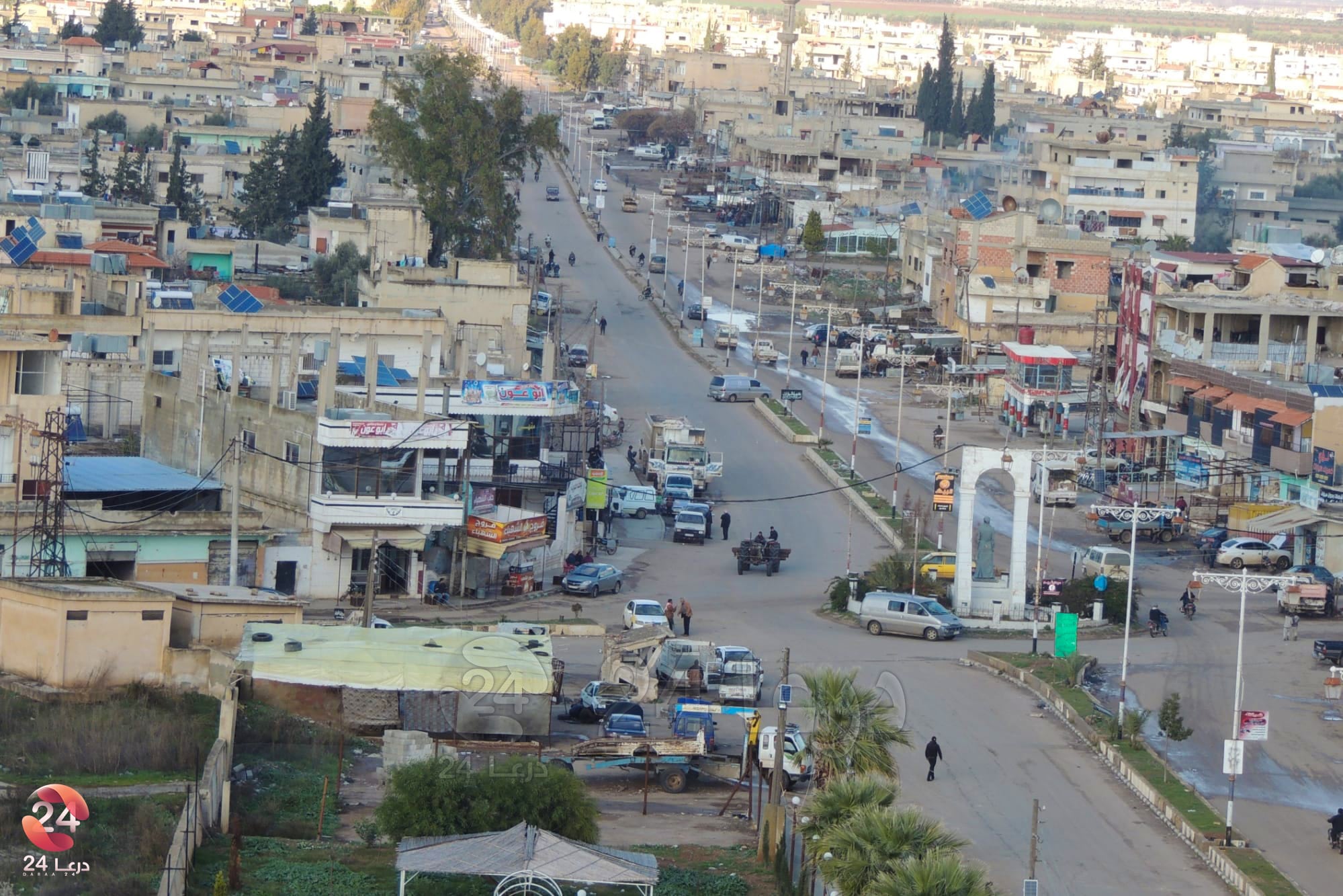 مدينة داعل في ريف محافظة درعا جنوب سوريا