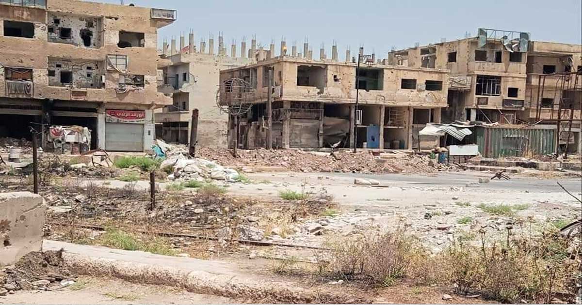 اغلاق طرقات في مخيم مدينة درعا