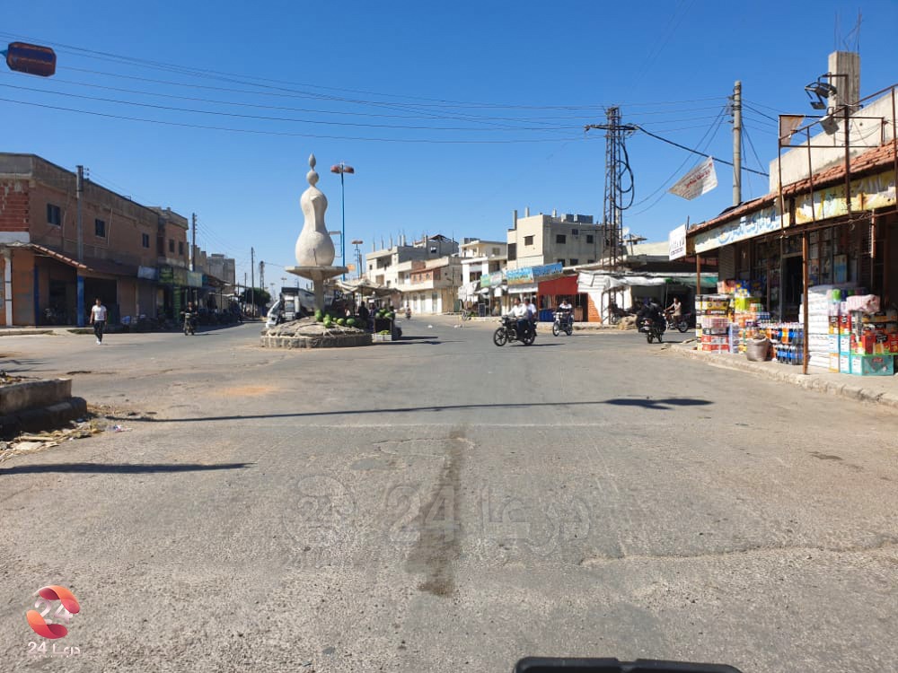 وسط مدينة نوى في الريف الغربي من محافظة درعا
