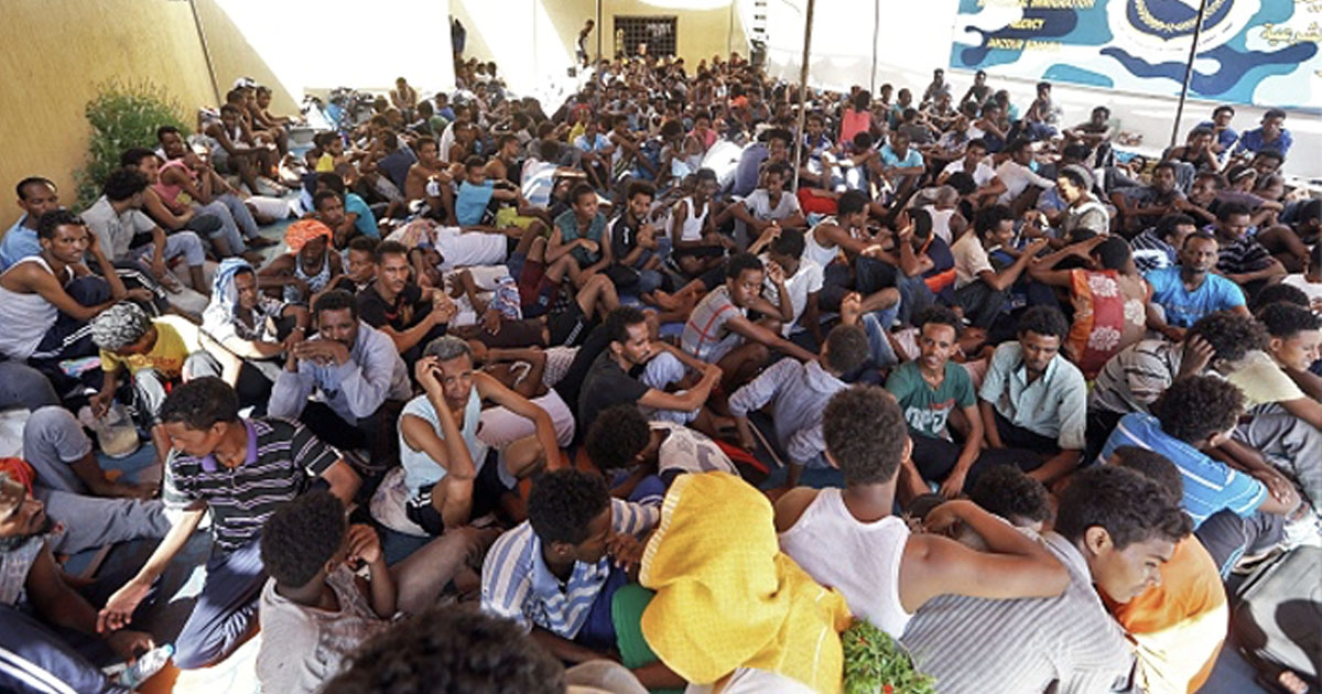 اماكن احتجاز المهاجرين في ليبيا