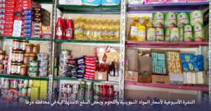 النشرة الأسبوعية لأسعار المواد التموينية وبعض السلع الاستهلاكية في محافظة درعا