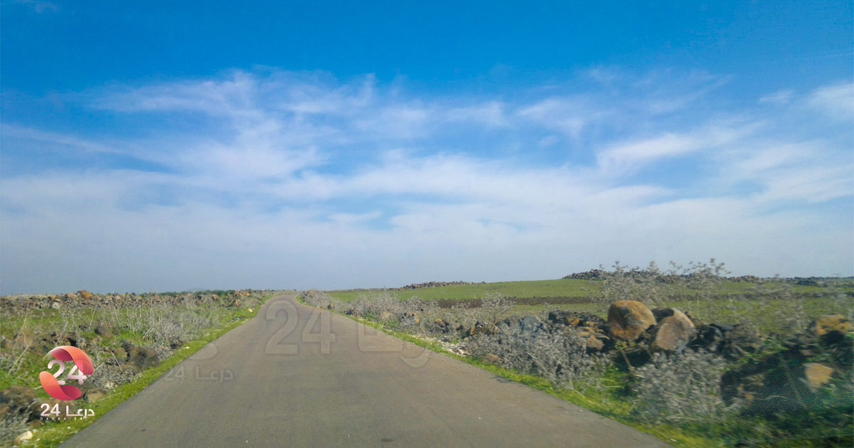 طريق عين ذكر في ريف درعا الغربي