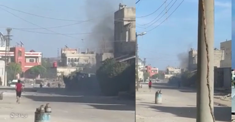قصف على مدينة نوى غربي درعا