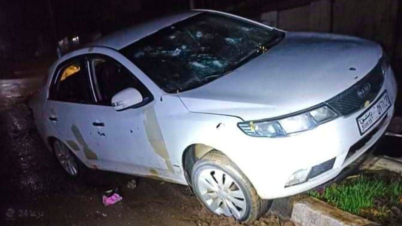 مجموعة محلية تطلق النار على سيارة مدنية في مدينة طفس