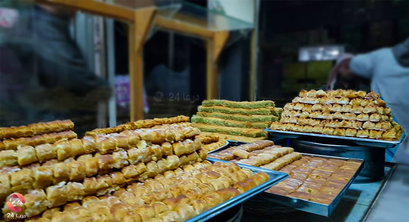 محل لبيع الحلويات في ريف درعا الشرقي