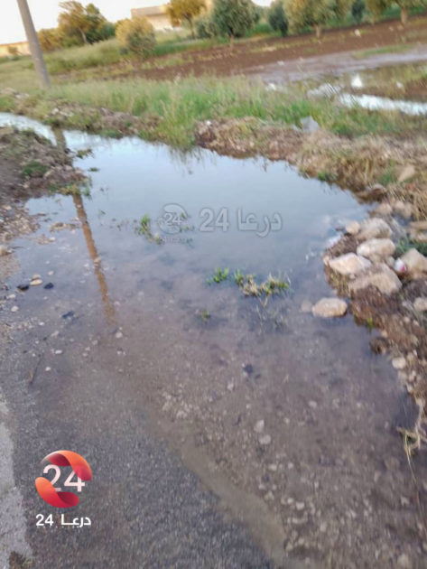 فيضان المياه في بعض مناطق حوض اليرموك جراء تخريب سد سحم 2