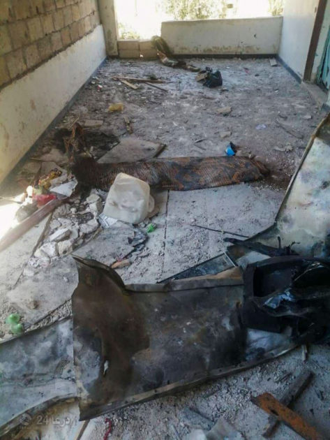 صور من حرق المنزل الذي كان يتحصن به عبيدة واياد جعارة7