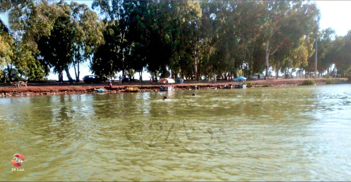 بحيرة المزيريب في ريف درعا الغربي عام 2016
