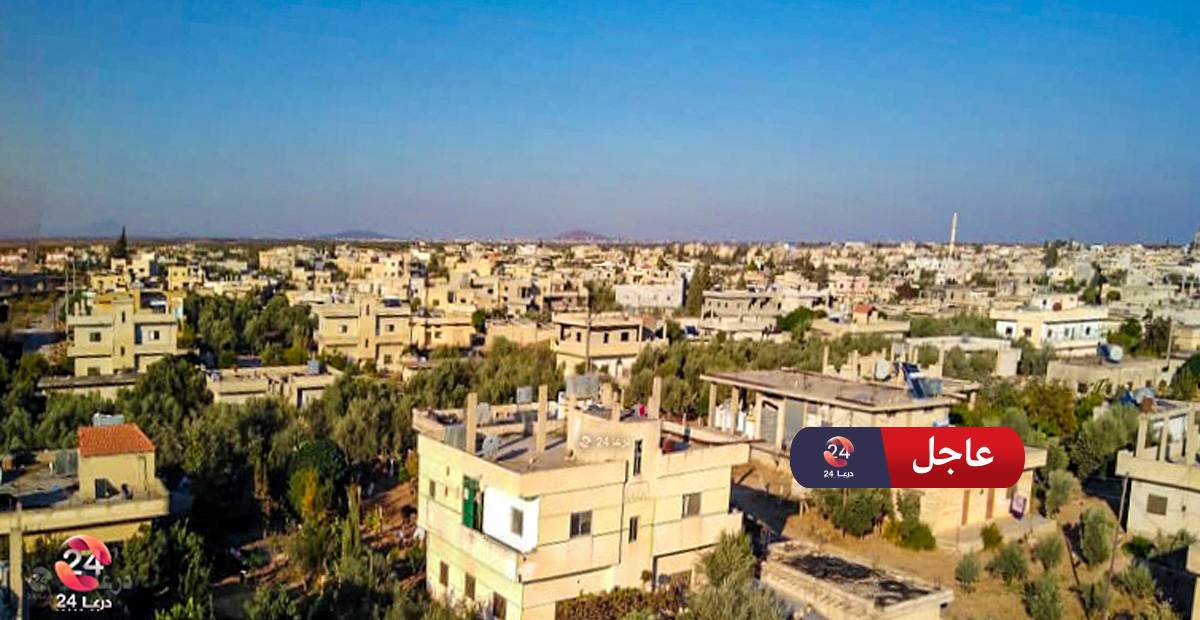 بلدة سحم الجولان في ريف محافظة درعا الغربي