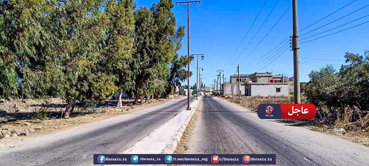 بلدة سحم الجولان في ريف درعا الغربي - طريق تسيل