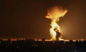 انفجارات في سماء العاصمة السورية دمشق جراء قصف إسرائيلي