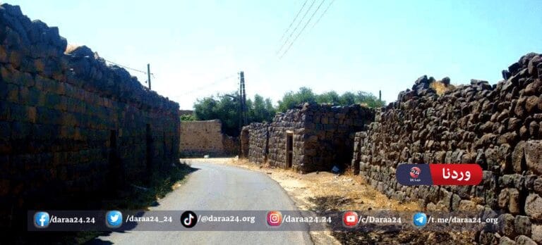 بلدة جبيب في ريف محافظة درعا الشرقي