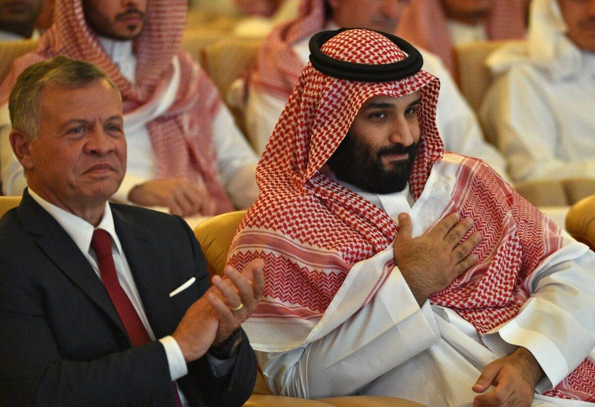 الملك الأردني عبد الله الثاني برفقة محمد بن سلمان ولي العهد السعودي