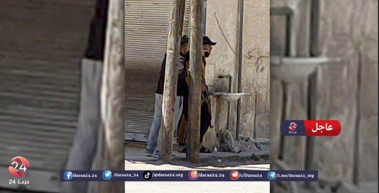 من الاشتباكات في مدينة الحراك شرقي درعا