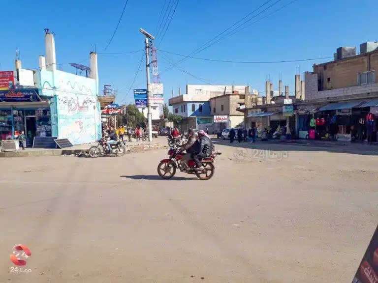 من شوارع مدينة نوى في الريف الغربي من محافظة درعا