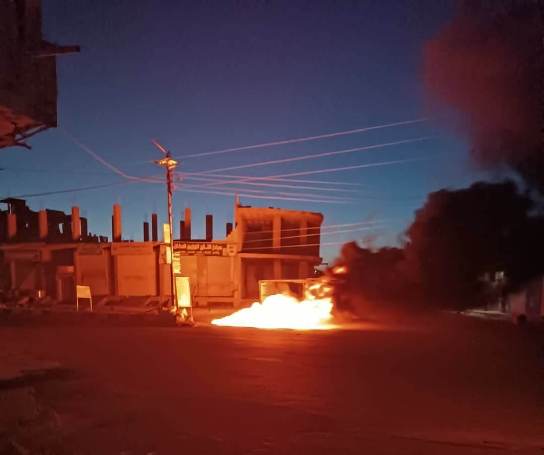 حرائق ناجمة عن اشتباكات في مدينة إنخل