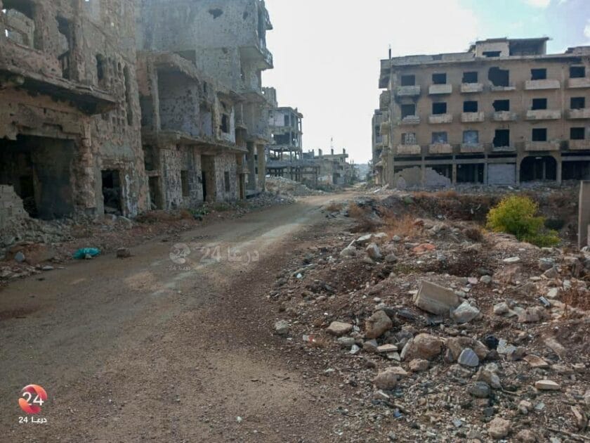 انفجار في درعا البلد، وخطر كبير على حياة الناس بسبب مخلفات الحرب 49 دمار واسع ضمن أحياء درعا البلد