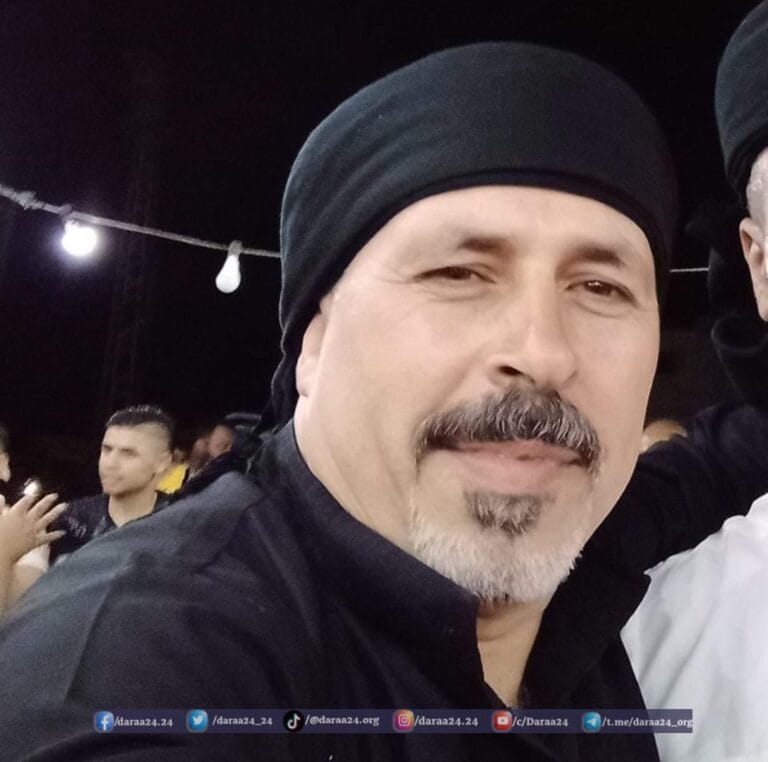 المواطن "حاتم الكلش" من بلدة معربة، والذي قُتل مساء أمس.