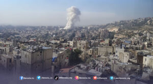 قصف إسرائيلي يستهدف مبنى سكنيا في حي المزة في العاصمة دمشق