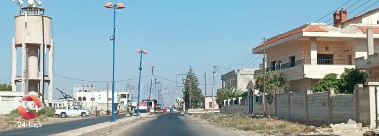 بلدة صيدا في ريف محافظة درعا الشرقي