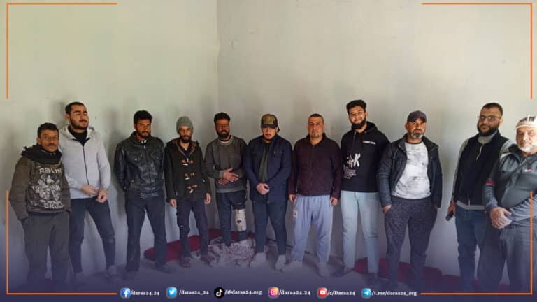 الموقوفون من ابناء بلدة الكرك في بلدة المسيفرة
