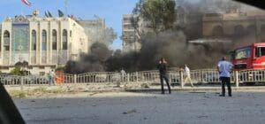 استهداف محيط السفارة الإيرانية في دمشق
