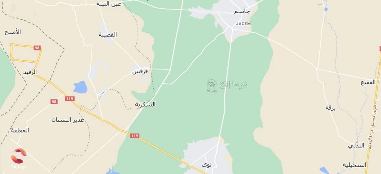 الحدود الإدارية بين محافظتي درعا والقنيطرة