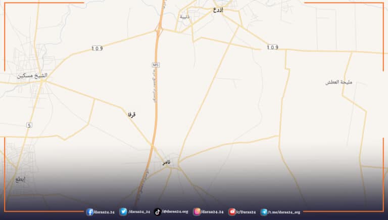 انفجار بين مدينة إزرع وقرية نامر في ريف درعا