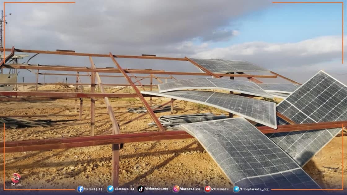 البئر الذي دمره الطيران الأردني في بلدة المتاعية