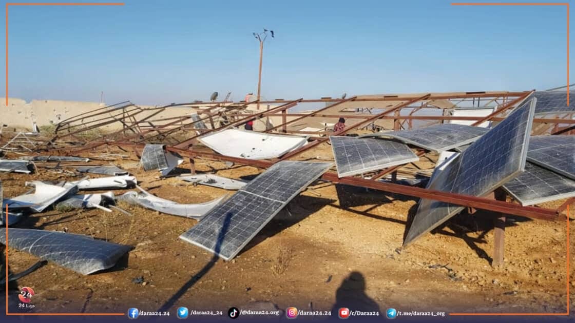 البئر الذي دمره الطيران الأردني في بلدة المتاعية
