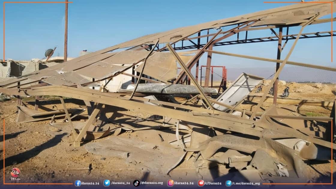 البئر الذي دمره الطيران الأردني في بلدة المتاعية