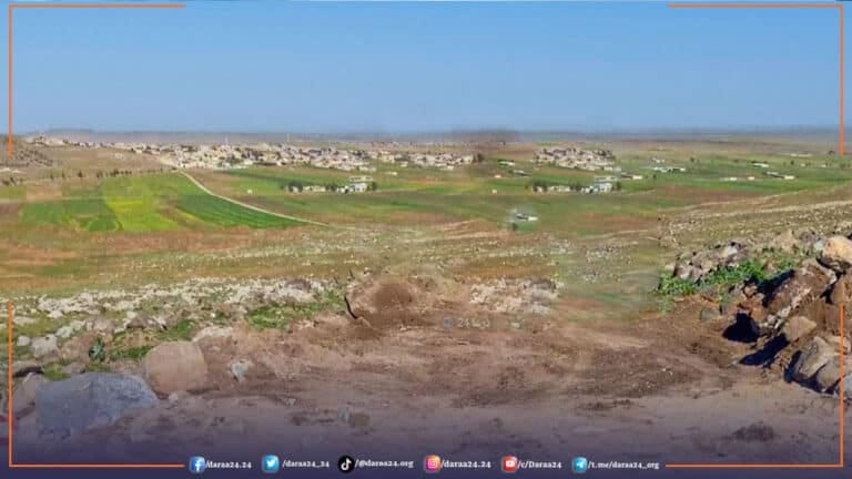السهول الممتدة بين بلدة غباغب ومنكت الحطب في الريف الشمالي من محافظة درعا