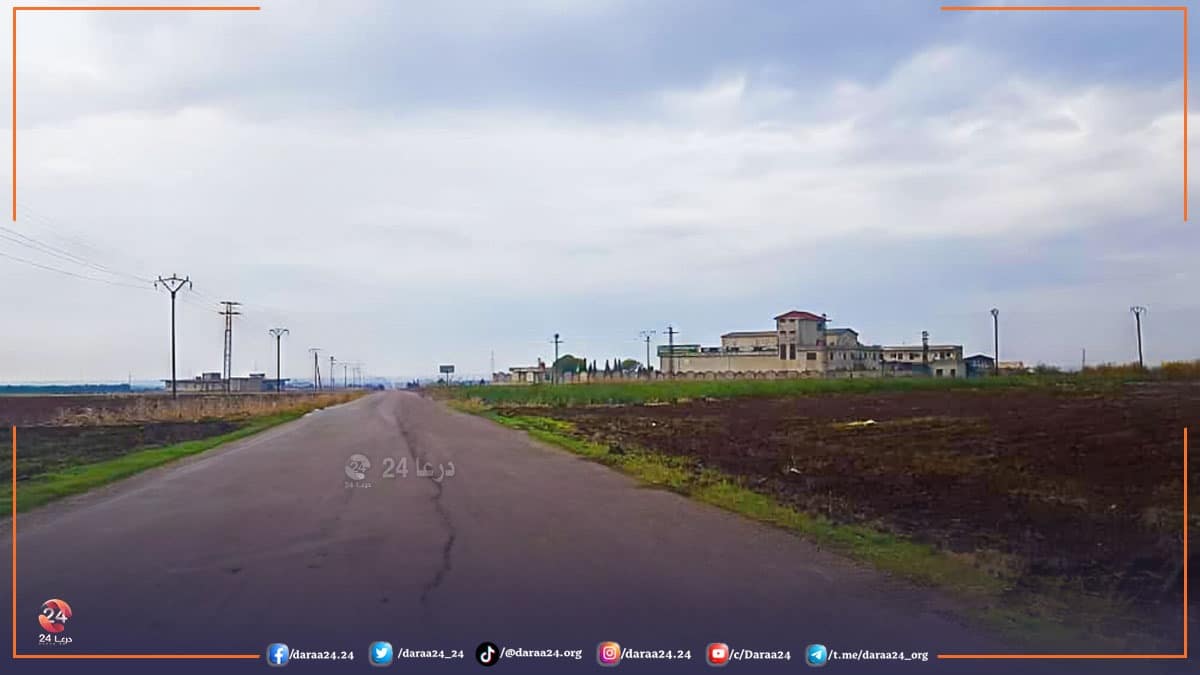 الطريق الواصل بين بلدتي الغارية الشرقية والمسيفرة بالقرب من معمل الماهر.