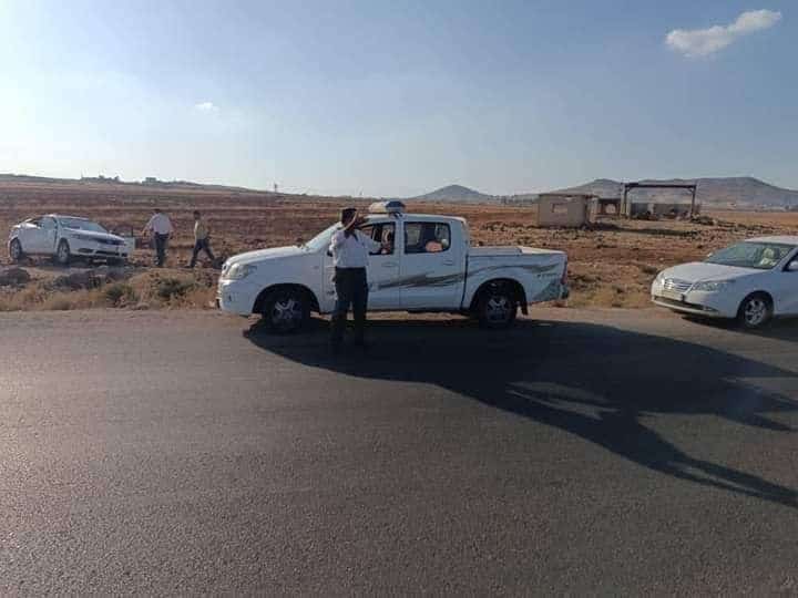 حادث سير على اتستراد درعا - دمشق