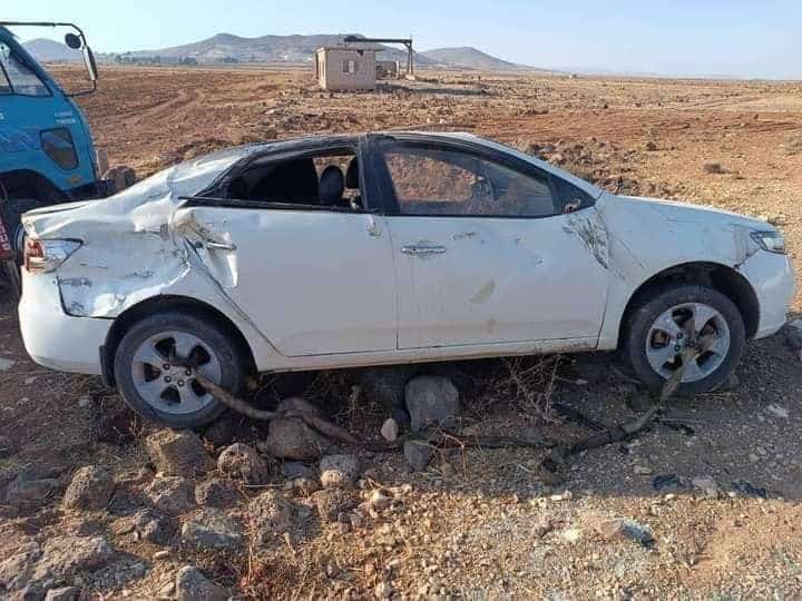حادث سير على اتستراد درعا - دمشق