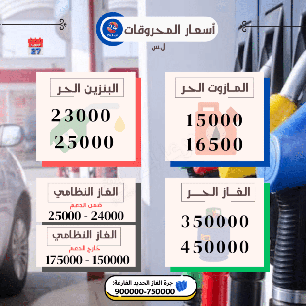 أسعار المحروقاات اليوم