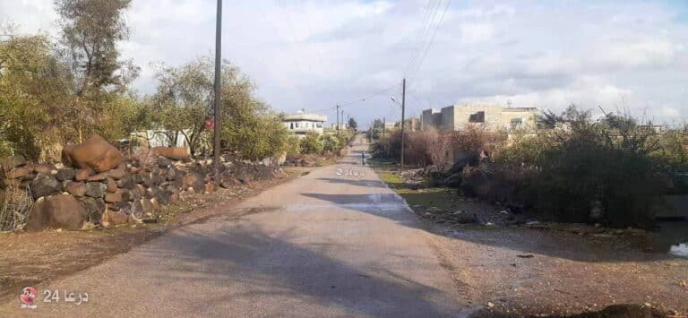 قرية معريا في منطقة حوض اليرموك غربي درعا