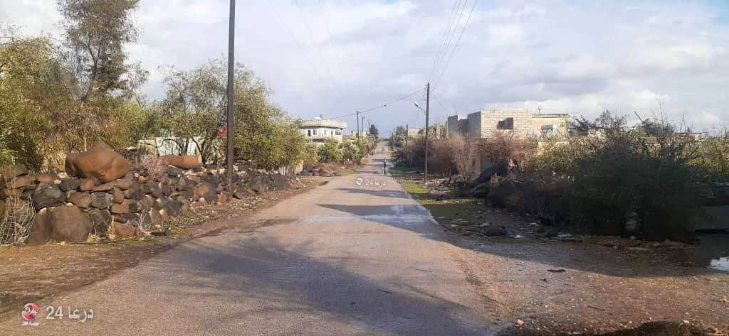 قرية معريا في منطقة حوض اليرموك غربي درعا