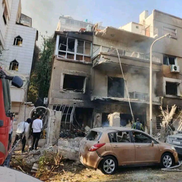 من القصف على العاصمة دمشق نهار اليوم