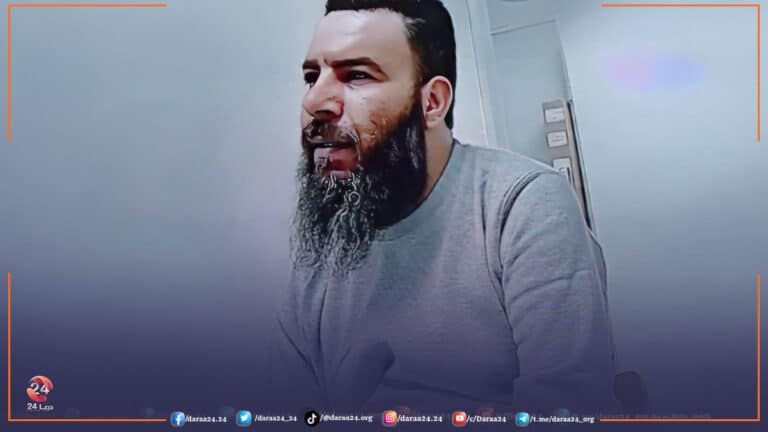 المواطن "علي سليمان العاصي" من قرية القيد قرب قرية عين ذكر في منطقة حوض اليرموك في الريف الغربي من محافظة درعا.