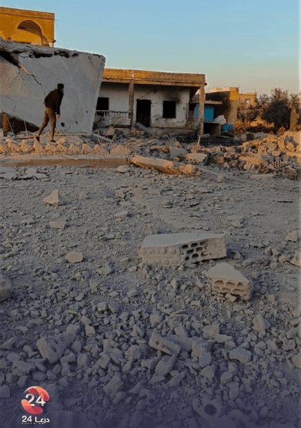 قصف منزل في بلدة ناحتة