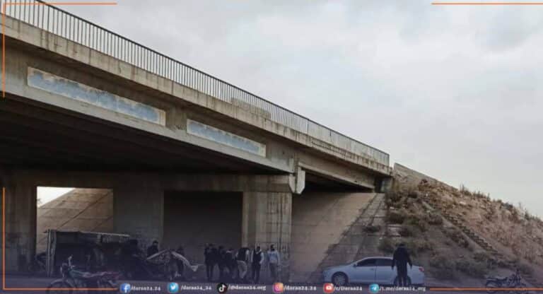 حادث مروري تحت جسر صيدا شرقي درعا