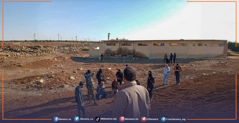 لحظة إلقاء القبض على الفاعل من قبل عناصر الأمن العام