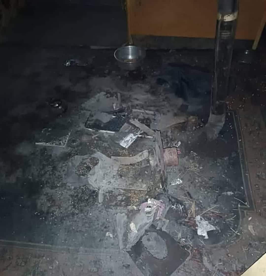 الانفجار داخل المنزل في مدينة جاسم بريف درعا الشمالي.
