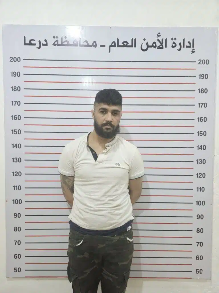 "محمد محمود بجبوج" بعد القبض عليه من قِبل جهاز الأمن العام